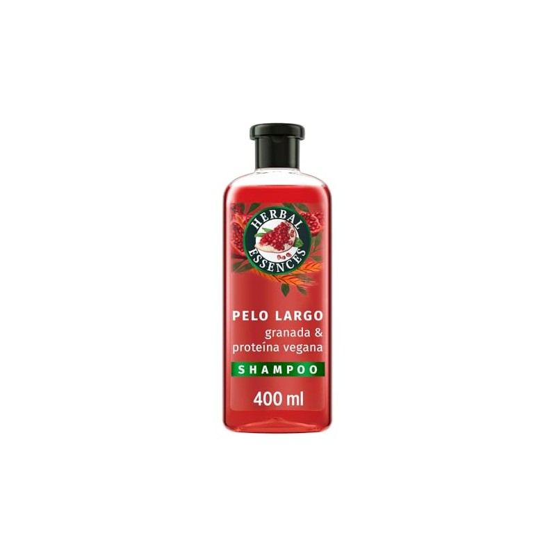 Herbal Essences Shampoo Pelo Largo Granada Y Proteína Vegana 400