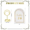 4x6 Inch Wedding Table Numbers 1-20 with Gold Holders (White)