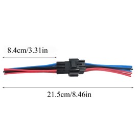 Set of 2 9 Pin Waterproof Electrical Connectors with 16AWG Cables (Male & Female) for Car, Truck, Motorcycle & Marine Applications