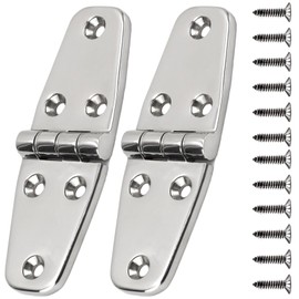 Laorde 316 Stainless Steel Boat Hinges Marine Grade 4 inch x 1.5 inch Heavy Duty Boat Hatch Hinge 102 mm x 38 mm Casting Cabinet Door Hinge with Screws 2 PCS