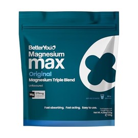 BetterYou Magnesium Glycinate, Citrate & Malate Supplement | 1942mg Magnesium Max Powder - Unflavoured, 3-in-1 Powder 375mg Elemental Absorbtion, Fast Absorbing, Fast Acting & Easy to Use