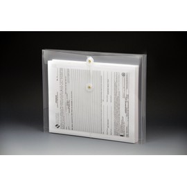 Lion String-A-Long Clear Poly Envelopes with Gusset, Letter, Side Load, 6 EA/Pack, 1-Pack (32030-CR)