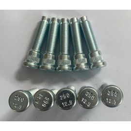 WANTONE RACING 10pcs 610-290 1/2-20 Serrated Wheel Stud - .622 in. Knurl, 2.2 in. Length Compatible with Select Ford 100 150 250 Explorer Sport Mustang