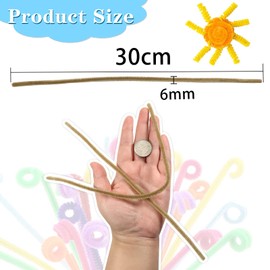 TOAOB 100pcs Pipe Cleaners Light Brown Chenille Stems 6mm x 12 Inch Fuzzy Sticks Craft Supplies for Art DIY Crafts Decorations