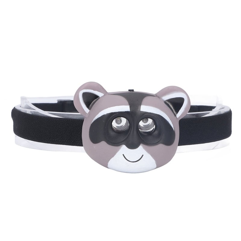 FTVOGUE LED Headlamp Kids Animal Headlight Raccoon Appearance Battery Powered