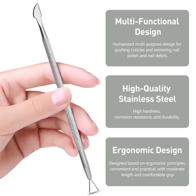4 Pack Stainless Triangle Gel Nail Polish Remover ，Nail Cuticle