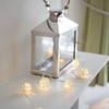 Lights4fun 16er LED Rattan Ball Lichterkette warmweiß Batteriebetrieb Ramadan Tischdeko