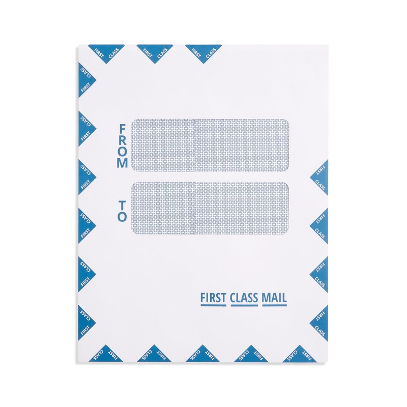 Blue Summit First Class Mail Envelopes 9x12, Large Double Window