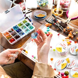 Naler 10 Rolls Craft Wire copper Wire, 0.8mm Mixed Colour Bare Copper Wire Beading Thread Cord for Craft, Jewellery Making DIY, 4 Meters/Roll