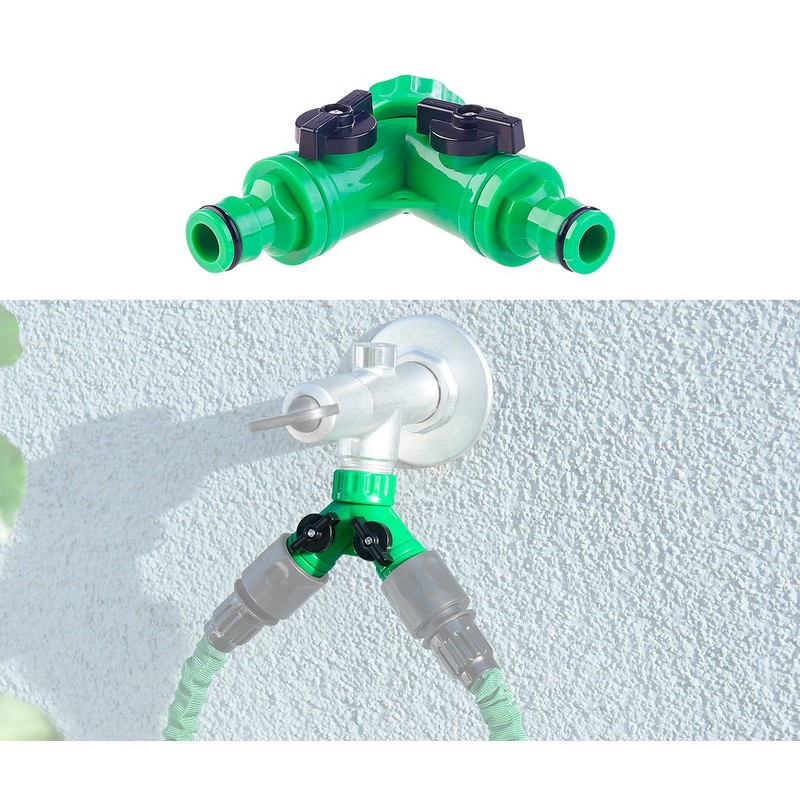 Royal Gardineer Garden hose distributor: 2 Way Tap Adapter with