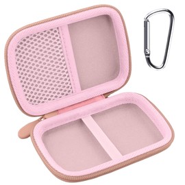 Khanka for PLAUD Note AI Voice Recorder Hard Carrying Case,Storage Cover Compatible with PLAUD Note AI Audio Recorder with Carabiner Clip,Case Only(Rose Gold)