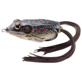 LIVE TARGET Hollow Body Frog, 2-5/8", Brown Black