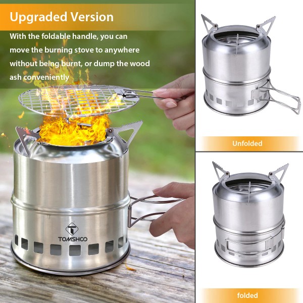Unbranded Upgrade Camping Stove & Backpacking Stove with Wood Ash