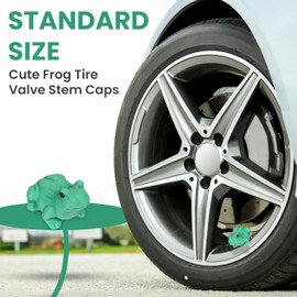 Frog/Toad Bust Tire Valve Stem Caps – Fun Wheel Decor – Set of 4 – Fits Standard Schrader Valve Stems