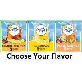 Crystal Light 32 Packets Crystal Light Peach Iced Tea, Lemon Iced Tea OR Light Lemonade Mix - 32 Packets Lemon Iced Tea
