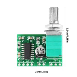 4pcs Audio Amplifier Board, PAM8403 Mini DC 5V Digital Audio Amplifier, Digital Stereo Power Amp with Potentiometer