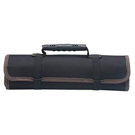Portable Tools Bag SUPERTOOL 22 Pockets 600D Oxford Canvas Tool Roll Up Bag Big Tote Carrier Organizer, Easy Storage & Portable Best for Craftwork Handymen Repairmen Black
