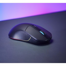 Keychron M3 Wireless Mouse PAW3395 Sensor with Programmable Macro Button 26000 DPI Support 2.4GHz Bluetooth 5.1 79g Ultralight Ergonomic Design for PC Mac Laptop - Black