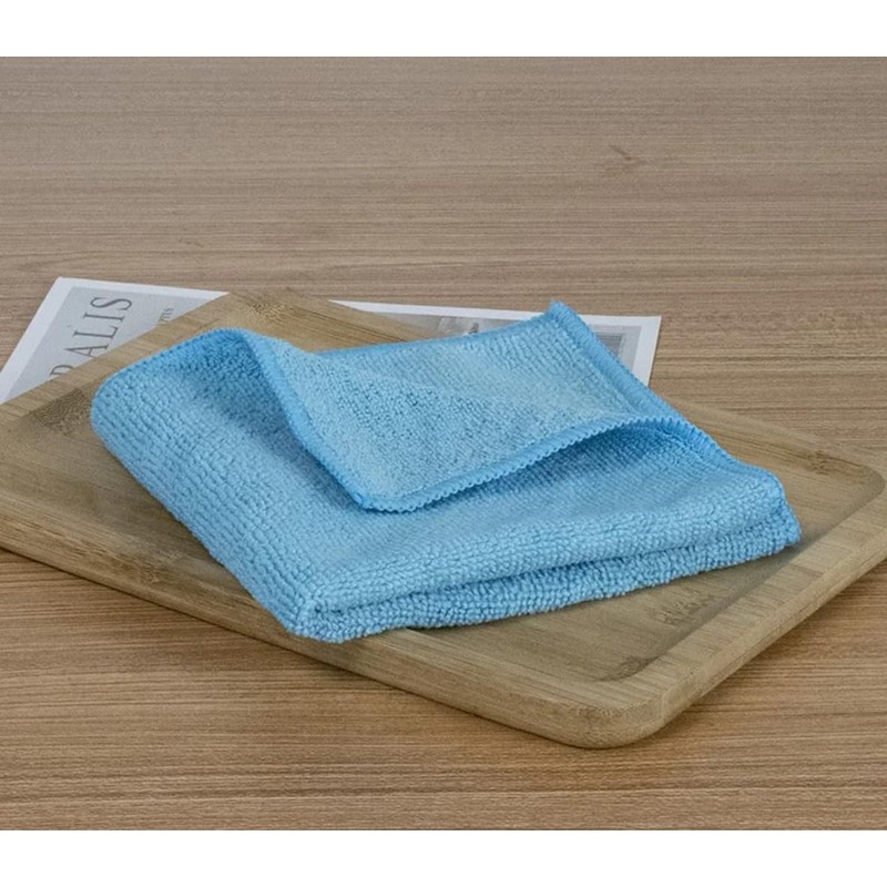 Generic Premium Microfiber Cleaning Cloths, Blue and Gray