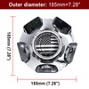 1PC 185mm Chrome Plastic Wheel Center Cap with US Flag