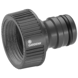 Gardena professional System-Hahn Piece: Tap Connector for Taps with 33.3 mm (G 1 Inch) - Threaded Valve Port for Higher Water Flow (2802-20)