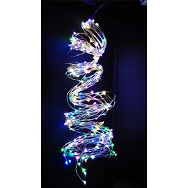 PANAX 200 Micro LED Light Bundles on High-Quality Silver Wire with 16 Strands (100-150 cm) - Christmas Decoration Colourful Power Operated