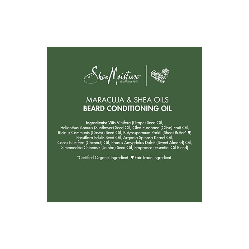 SheaMoisture Beard Conditioning Oil for a Full Beard Maracuja Oil