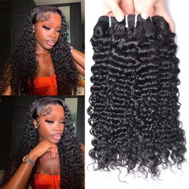 12a menschliches Haar Bündel 12 14 16 Zoll tiefe Wellenbündel menschliches Haar Brasilianische Jungfrau Weave 3 Bündel natürliche schwarze, tiefe lockige Welle Haarverlängerungen Perismoda