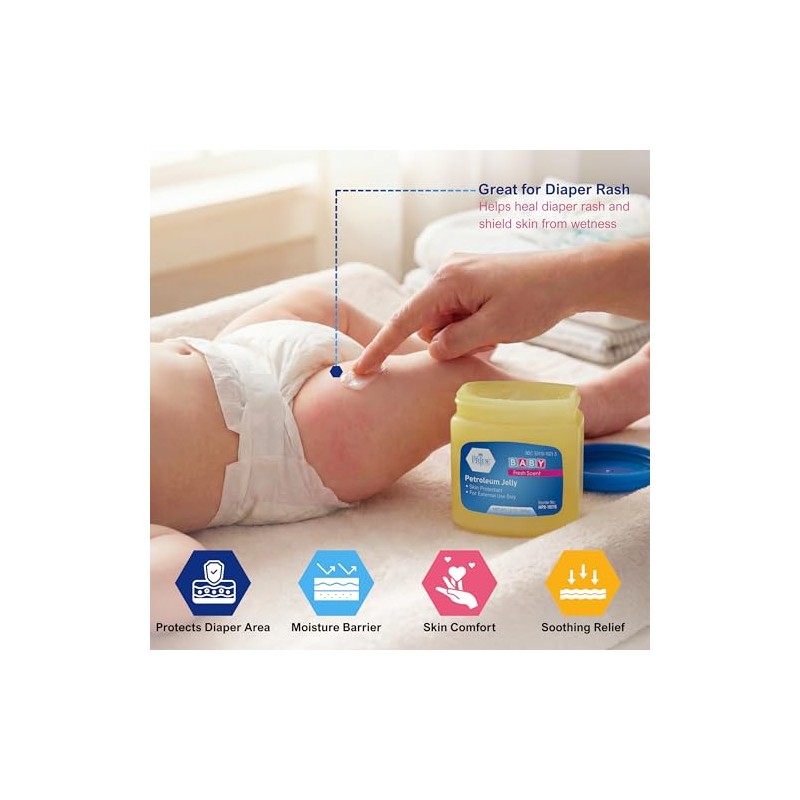 MED PRIDE Petroleum Jelly, Fresh Baby Scent, Baby Blue, Protectant,
