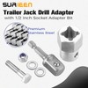 SURIEEN Trailer Jack Drill Adapter, Stainless Steel Top Wind Trailer
