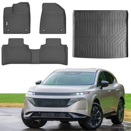 Floor Mats & Cargo Liner Fit for 2025 Nissan Murano,All Weather Protection TPE, Anti-Slip Floor Mats & Cargo Liner for 2025 Nissan Murano Accessories