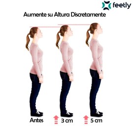 Feetly® Plantillas de Aumento de Altura de Dos Capas - Ajustable de 3cm a 5cm - Un Par - Comodas - Para Aumentar Altura - Inserciones de Elevacion - Transpirables - Para Hombres y Mujeres