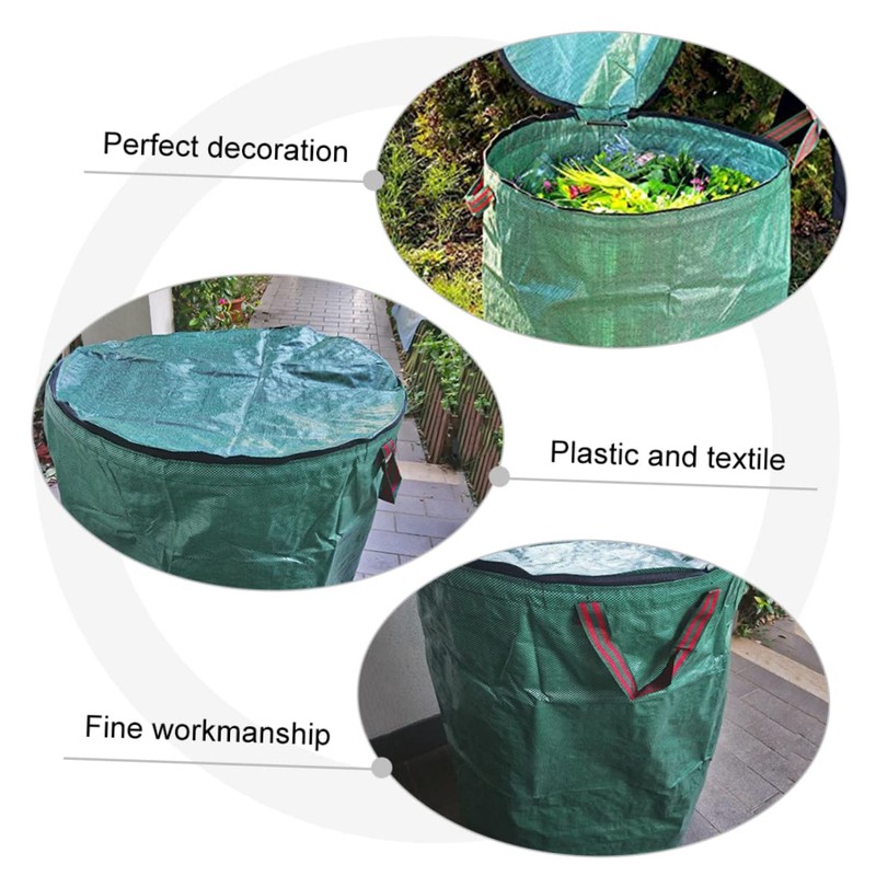 Sosoport Leaf Collection Bag Large Capacity Leaf Trash Bag Waterproof