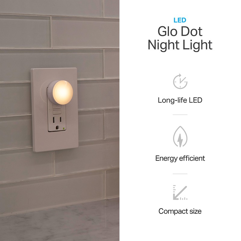 Lights By Night Mini LED Night Light, Plug-In, Dusk To