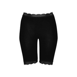 Dilling Women's Natural Merino Wool and Silk Shorts, black