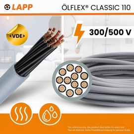 Lapp Ölflex Classic 110 Control Cable 10 m PVC Cable 3 x 1 mm² Grey