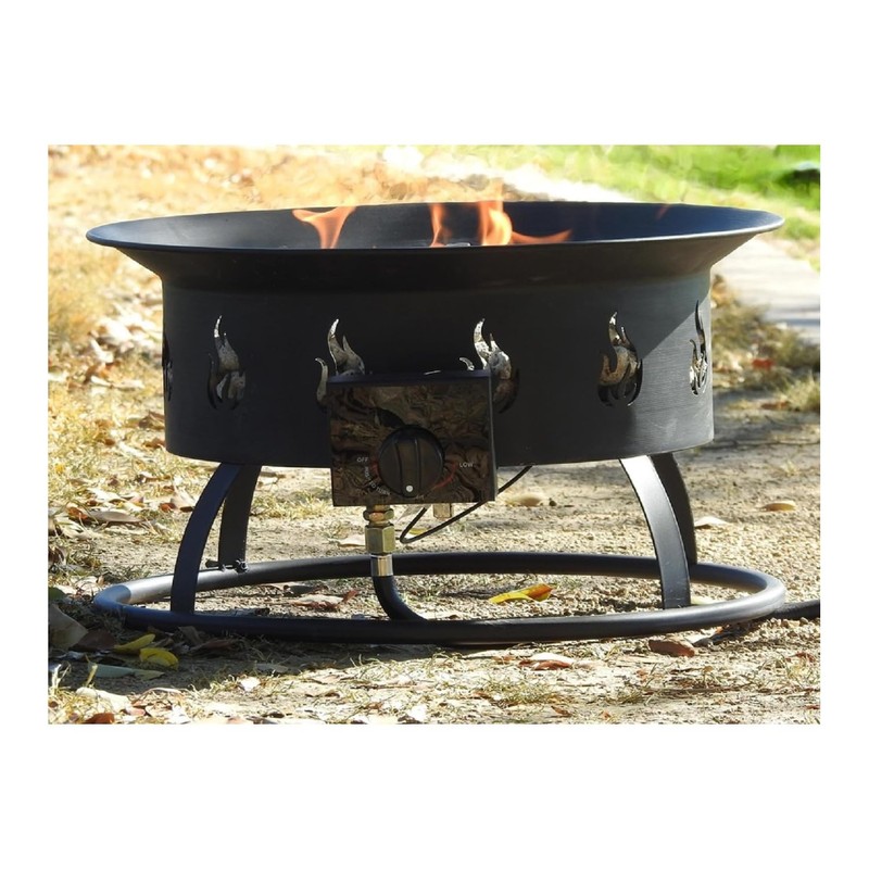 AZ Patio Round Portable Camp Fire Pit in Black