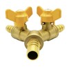 Metaland Brass 3 Way Shut-Off Valve, 3/8" Hose Barb 2