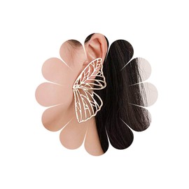 Allereyae Vintage Butterfly Wing Earrings Half Wing Studs Earrings Insect Flying Butterfly Earrings Gold Large Wing Earrings Jewelry for Women