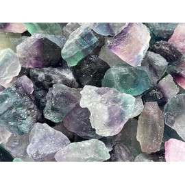 GAF TREASURES Wholesale Raw Rainbow Fluorite Crystals, Natural Rainbow Fluorite Stone, Natural Rough Rainbow Fluorite Crystals, Rainbow Fluorite Healing Crystals (Rainbow Fluorite, 3 pounds)