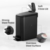 Cesun Small Bathroom Trash Can with Lid Soft Close, Step