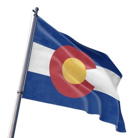 Colorado State Flag Polyester Fiber 3x5 Feet Flag, Bright Colors And Anti-ultraviolet Fade Flag Indoor Outdoor Banner