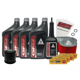 Cyclemax 10W-30 Full Service Kit fits 2002-2009 Honda VTX 1300 VTX1300 w/ Plugs