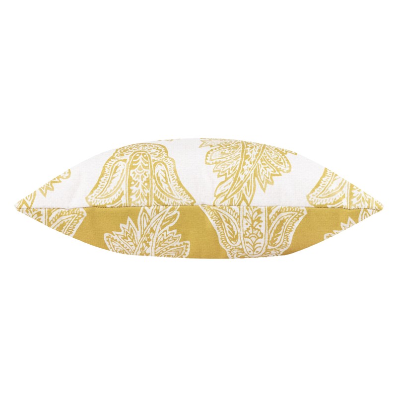 Paoletti Kalindi Paisley Outdoor Cushion Cover, Saffron, 43 x 43cm