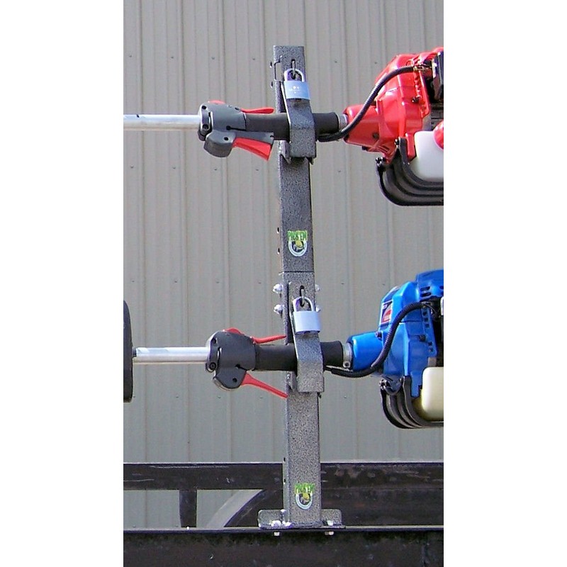 Pack'em 2 Place Locking Trimmer Rack for Open Trailers (PK6S-6S2)