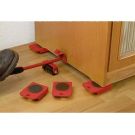 Mr Hercules Furniture Lift Mover Tool Set,Furniture Lifter Tool with Lifting Lever & 4 Wheels,Heavy Furniture Moving Sliders Appliance Rollers Heavy Duty Mover Dolly Sliders Tool Furniture Lifter
