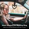 Suvnie 2 PCS Heart Shaped Handle Rings, Devil Heart Car