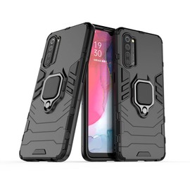 Case for Oppo Reno 3 5G/Find X2 Lite/K7,Hybrid Heavy Duty Protection Shockproof Defender Kickstand Armor Case Cover,Black