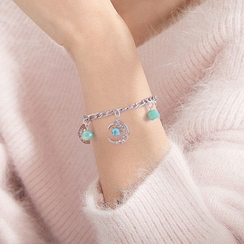 COGCHARGER 10 Pieces Alloy Moon Charm Pendant Crescent Moon Charms