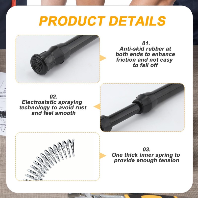 2pcs Window Bars Security, 11.8 Inch Adjustable Sliding Door Guard